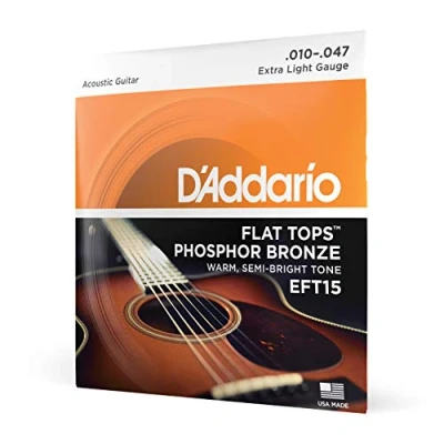 Afbeelding van D&#039;Addario EFT15 fosforbronzen snarenset 0,025 cm 0,12 (.010 .047 inch)