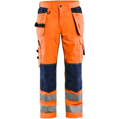 Afbeelding van Blaklader Werkbroek High Vis met ventilatie 1565 1811 Oranje/Marineblauw D104
