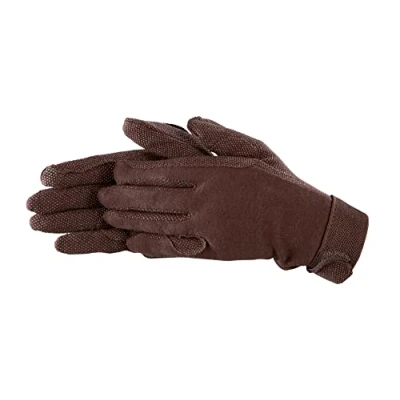 Afbeelding van Pfiff 011318 unisex handschoenen katoen, rijhandschoenen, bruin (bruin), XL