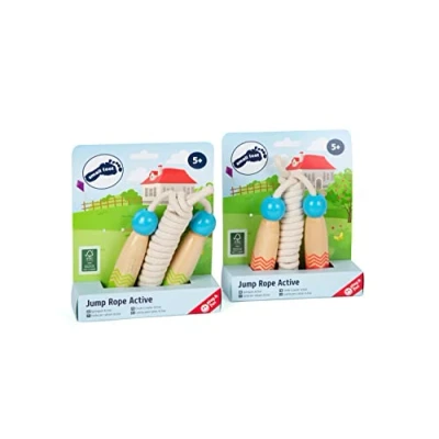 Afbeelding van Small Foot Houten Springtouw met Patroon, set van 2