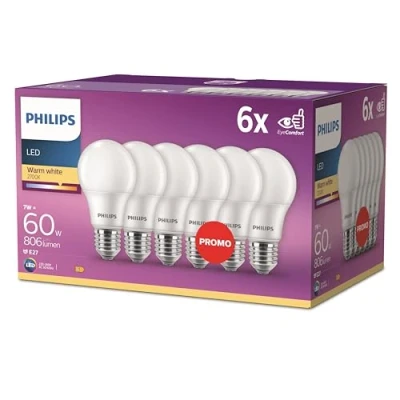 Afbeelding van Energiezuinige Philips LED Lamp Mat 100 W E27 warmwit licht 3 stuks Bespaar op energiekosten