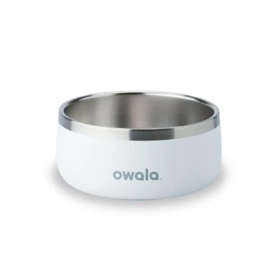 Afbeelding van Owala Huisdierbak duurzaam roestvrij staal, voer en waterbak voor honden, katten alle huisdieren, antislipbasis, 680 g, wit (Shy Marshmallow)