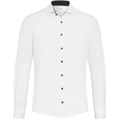 Afbeelding van Pure The Functional Shirt Wit maat 40 Heren Overhemden Formeel Effen met Slim fit Pasvorm Polyester