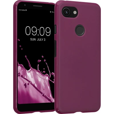 Afbeelding van kwmobile telefoonhoesje geschikt voor Google Pixel 3 Hoesje smartphone Back cover in bordeaux violet