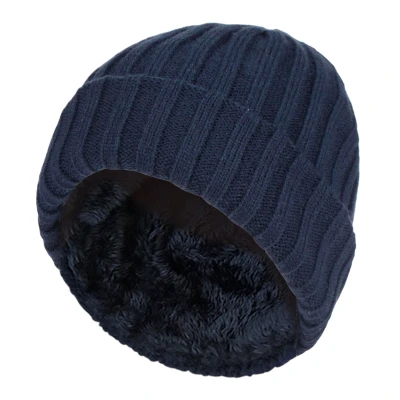 Afbeelding van Heat Holders Geribbelde wintermuts voor jongens Marine