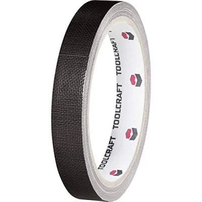 Afbeelding van TOOLCRAFT HEB19L10SC Textieltape Zwart (l x b) 10 m 19 mm 1 stuk(s)
