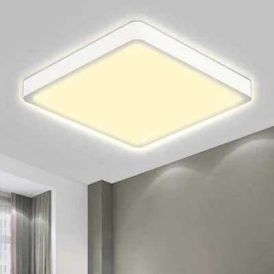 Afbeelding van LQWELL® Plafondlamp LED plafondlamp, IP44 Waterdichte badkamerlamp Vierkant Plat 18W 4000K 1600LM Dun voor woonkamer Badkamer Slaapkamer Keuken Hal Kelder Kantoor, 220 * 24 mm
