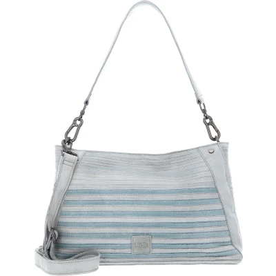 Afbeelding van FREDsBRUDER Leren Schoudertas Good Mood Shoulderbag Stone &amp; Blue Blauwgrijs