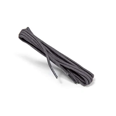 Afbeelding van Kaps Gewaxte ronde Dunne Veters, 2 mm kwaliteit 100% katoenen veters voor casual en modieuze schoenen, gemaakt in Europa, 1 paar, veel mooie kleuren lengtes (75 cm 29 inch 4 tot 5 oogparen / 84 donkergrijs)