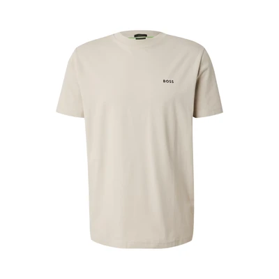 Afbeelding van BOSS TEE Tshirt basic, Heren, Maat: Small, Light beige