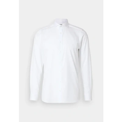 Afbeelding van OLYMP Overhemd Level 5 Wit BF maat 44 Heren Overhemden Formeel Effen met Slim fit Pasvorm Katoen