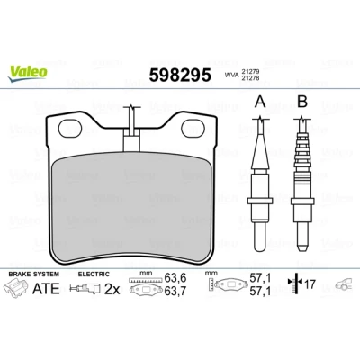 Afbeelding van Valeo Remblokset 598295