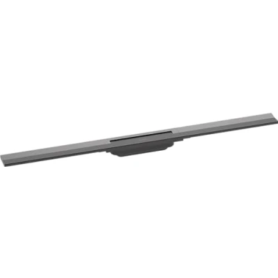 Afbeelding van hansgrohe Ready set douchegoot RainDrain Flex, afvoergoot 900 mm, vloerafvoer douche in te korten, geborsteld zwart chroom