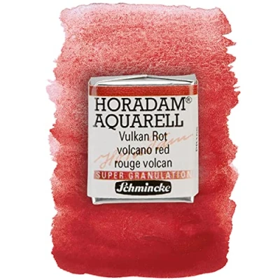 Afbeelding van Schmincke HORADAM® AQUARELL, super Granulatie, 14 913 044 Vulkaanrood, 1/2 bakjes, zeer sterk granulerende kleuren, fijnste, aquarelverf