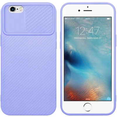 Afbeelding van Cadorabo Hoesje geschikt voor Apple iPhone 6 / 6S in Bonbon Paars Beschermhoes TPU silicone Case Cover