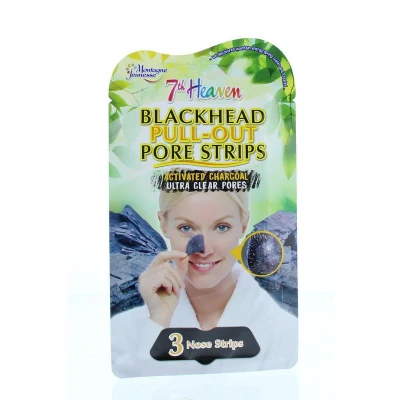 Afbeelding van Montagne Jeunesse 7th Heaven Charcoal Pore Strips 3 stuks