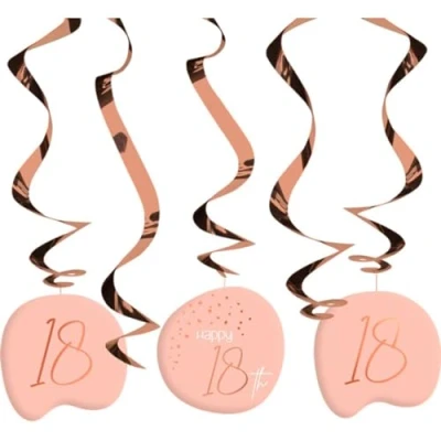 Afbeelding van Folat Hangdecoratie Elegant Lush Blush 70 Jaar 5 stuks