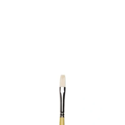 Afbeelding van Winsor &amp; Newton 5868004 Artists varkenshaarpenseel gemaakt van hoogwaardig Chunking varkenshaar voor olieverf en acrylverf Plat penseel lange Steel Nr. 4,