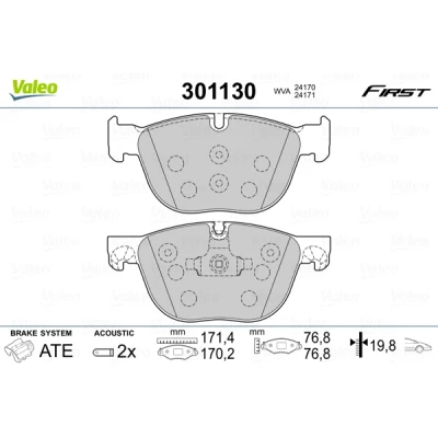Afbeelding van Valeo Remblokset 301130