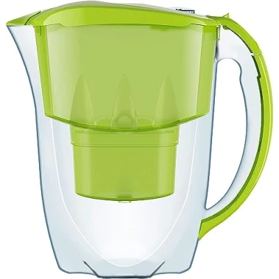 Afbeelding van AQUAPHOR Waterfilterkan Jasper Lichtgroeninclusief 1 MAXFOR+ Filter I Verlaagt Kalk &amp; Chloor Karaf voor 2,8 liter Tafelwaterfilter Past in de koelkastdeur