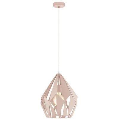 Afbeelding van Leen Bakker EGLO Hanglamp Carlton Roze Hanglampen Staal