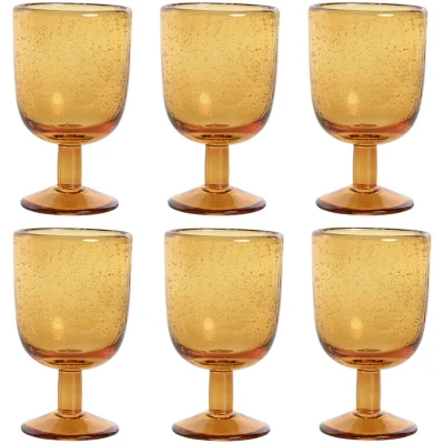 Afbeelding van Set van bekers Home ESPRIT Amber Kristal 300 ml 8 x 14 cm (6 Stuks)