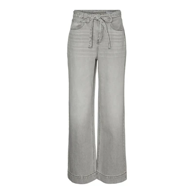 Afbeelding van VERO MODA VMKATHY jeans met wijde pijpen en pijpen, Lichtgrijs denim, 28W / 32L