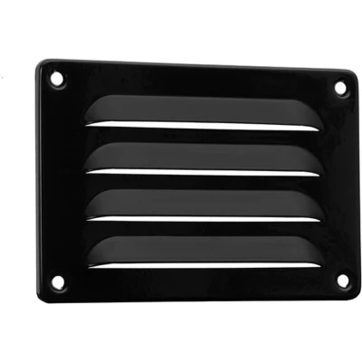 Afbeelding van Nedco Schoepenrooster Rechthoek Aluminium 130 x 90 mm Zwart