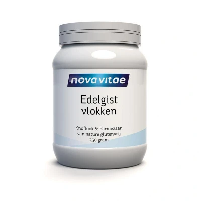 Afbeelding van Nova Vitae Edelgistvlokken Kosher Halal Knoflook &amp; Parmezaan 250 gram
