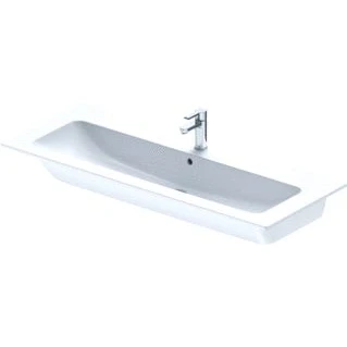 Afbeelding van Duravit me by starck meubelwastafel met 1 kraangat overloop 123x49cm wg wit 23611200001