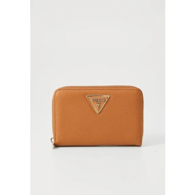 Afbeelding van GUESS Portemonnee Laurel II SLG Medium Zip Around Wallet Cognac Lichtbruin