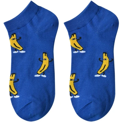 Afbeelding van Clayre &amp; Eef Grappige Sokken one size Blauw Polyester Bananen