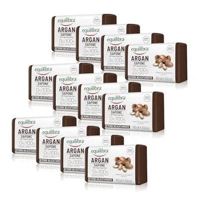 Afbeelding van Equilibra Argan 100% plantaardige zeep, 100 g, 12 stuks