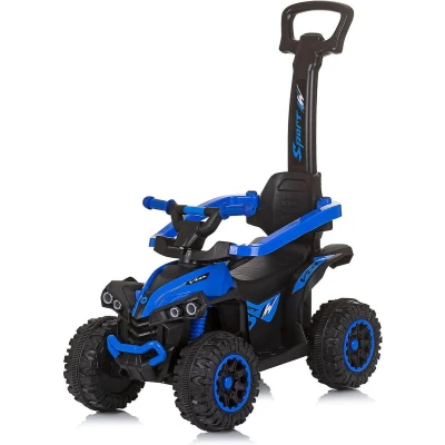 Afbeelding van Chipolino Loopauto ATV Loopwagen Met duwstang Vanaf 3 jaar geluid en luifel 2 in 1 Blauw