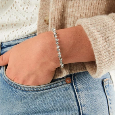 Afbeelding van Alevine Jewellery Armband Fleur Met witte stenen