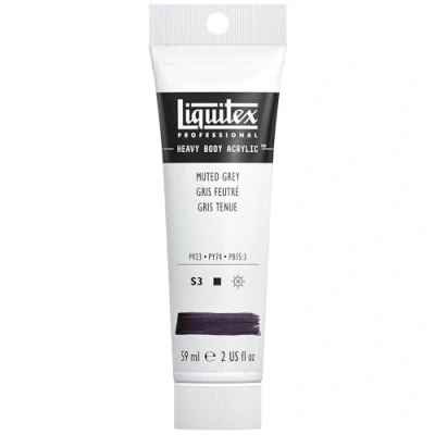 Afbeelding van Liquitex 1040505 Professional Heavy Body acrylverf in kunstenaarskwaliteit met uitstekende lichtechtheid en boterachtige consistentie, 59ml Tube, Muted Grey