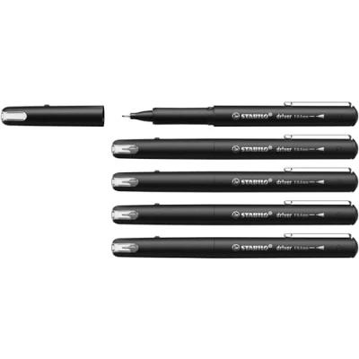Afbeelding van STABILO Dr!ver Premium Fineliner 0.4 mm Zwart Doos 5 Stuks