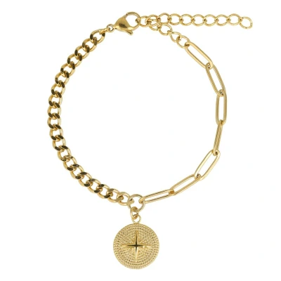 Afbeelding van My Bendel Trendy goudkleurige armband Met ster hanger luxe cadeauverpakking