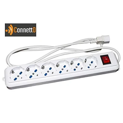 Afbeelding van Connetto Meervoudige stekkerdoos met 6 driepolige stopcontacten 10/16 A IEC C14 stekker