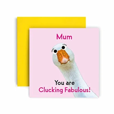 Afbeelding van Huxters Verjaardagskaarten voor vrouwen Fantastische Goose Mum Happy Birthday Card verjaardag, Moederdag Moederverjaardagskaart met mooie groene envelop grappige verjaardagskaart (mama)
