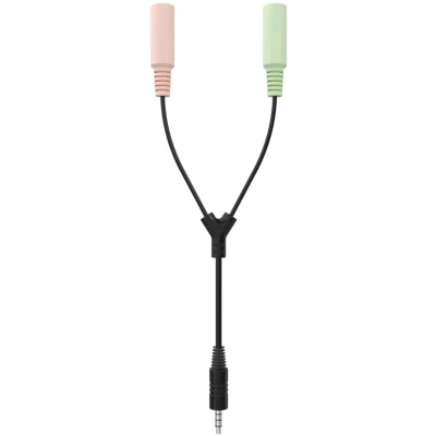 Afbeelding van Sinox SOA03008 audio kabel 0,2 m 3.5mm 2 x Zwart