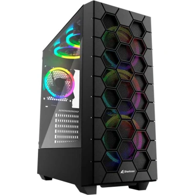 Afbeelding van Sharkoon RGB HEX Desktop PC behuizing Zwart