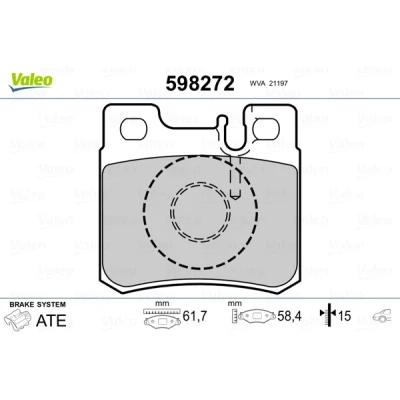 Afbeelding van Valeo Remblokset 598272