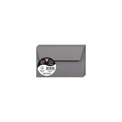 Afbeelding van Clairefontaine 5631C verpakking met 20 enveloppen pollen, zelfklevend, 9 x 14 cm, 120 g, metaalgrijs, ideaal voor je uitnodigingen en correspondentie, 1