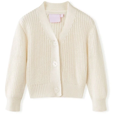 Afbeelding van vidaXL Kindervest Kindervesten Kinderkleding Kinderkled gebreid 128 sneeuwwit
