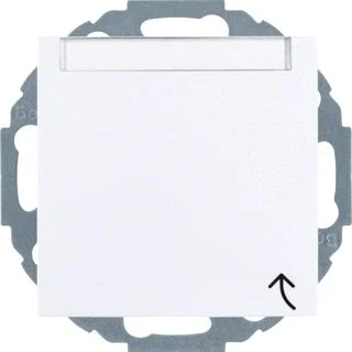 Afbeelding van Berker S.1/B.3/B.7 wandcontactdoos+ra klapdeksel/tv 1 v.kindv.wit