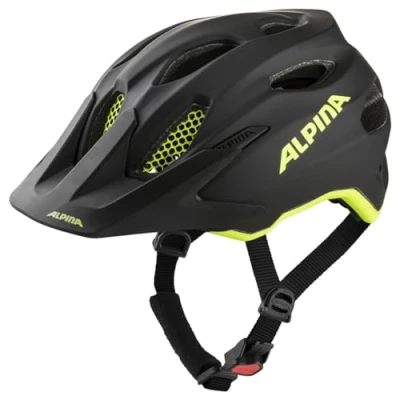Afbeelding van ALPINA Unisex Kinderen, CARAPAX JR. FLASH Fietshelm black neon yellow matt, 51 56 cm