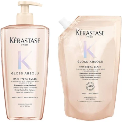 Afbeelding van Kerastase Gloss Absolu Hydra Glaze Bain 500ml + Refill bundel/set/pakket