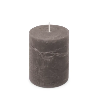 Afbeelding van Spaas Rustieke Pillarkaars 80/110 mm 65u donkergrijs