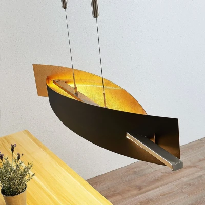Afbeelding van Lucande Hanglampen met dimmer Metaal, kunststof zwart, goud